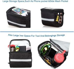 img 1 attached to 🚲 2.5L Bicycle Handlebar Bag with Mesh Pocket - Convenient Bike Storage Solution