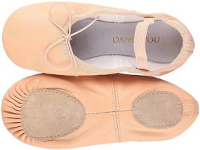 img 3 attached to DANCEWOOD Leather Ballet Slippers Toddlers