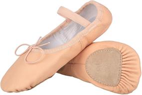 img 4 attached to DANCEWOOD Leather Ballet Slippers Toddlers