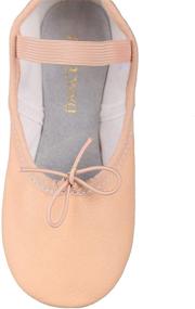 img 1 attached to DANCEWOOD Leather Ballet Slippers Toddlers