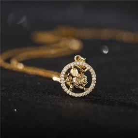 img 3 attached to ✨ Make a Stellar Statement with cmoonry’s 18K Gold Plated Horoscope Constellation Zodiac Sign Necklace - A Fashionable CZ Identity Symbol for a Unique Birthday Gift