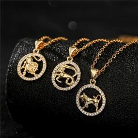 img 2 attached to ✨ Make a Stellar Statement with cmoonry’s 18K Gold Plated Horoscope Constellation Zodiac Sign Necklace - A Fashionable CZ Identity Symbol for a Unique Birthday Gift