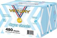 home victory dryer sheets: unscented free & clear fabric softener sheets - reduces wrinkles, controls static, softens laundry (480 count) logo