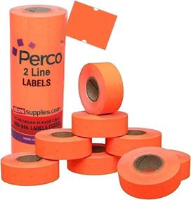 img 4 attached to 🔴 Vibrant Fluorescent Red Perco Labels: Perfect Fit for Perco 2 Line Labeler Gun - 1 Sleeve