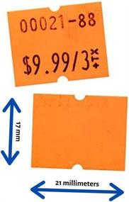 img 2 attached to 🔴 Vibrant Fluorescent Red Perco Labels: Perfect Fit for Perco 2 Line Labeler Gun - 1 Sleeve