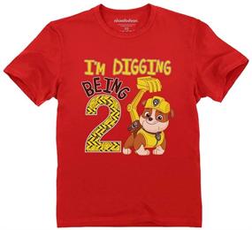 img 4 attached to Optimized Paw Patrol 2nd Birthday Shirt featuring Rubble's Digging Adventure