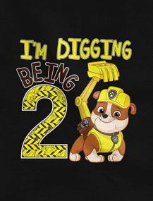 img 3 attached to Optimized Paw Patrol 2nd Birthday Shirt featuring Rubble's Digging Adventure