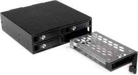 img 3 attached to StarTech.com 4-Bay Mobile Rack Backplane for 2.5in SATA/SAS Drives - Hot Swap SSDs/HDDs (5-15mm) - Supports SAS II & SATA III (6 Gbps) - SATSASBP425