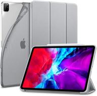 📱 esr ipad pro 12.9 case 2020 &amp; 2018, rebound slim smart case with auto sleep/wake [viewing/typing stand mode] [flexible tpu back with rubberized cover] - gray logo