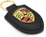 black porsche crest keychain logo