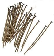 200 pcs bronze flat head pins: essential jewelry making needles for earrings, bracelets, necklaces, beads & more! logo