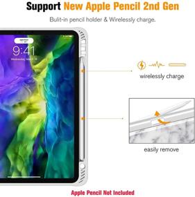 img 2 attached to CaseBot Magnetic Stand Case For IPad Pro 11-Inch (3Rd Generation) 2021 - Multiple Angles Shockproof Soft TPU Cover W/Pencil Holder