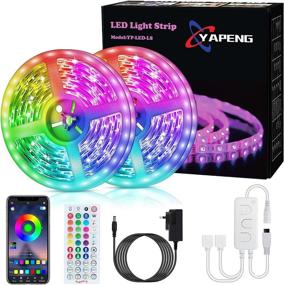 img 4 attached to 🌈 YAPENG 20M Waterproof LED Strip Lights - Music Sync, Color Changing 5050 RGB Light Strips for Bedroom, Home, Kitchen, DIY Decoration