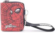 🕷️ winghouse marvel avengers spider-man comic bifold zipper pu leather card wallet: the ultimate hand strap companion logo