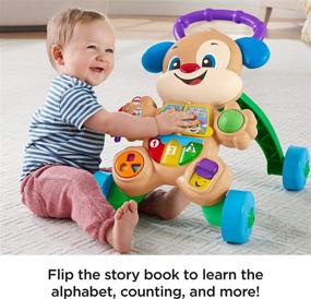 img 1 attached to 🐶 Коляска-ходунки Fisher-Price Laugh & Learn Smart Stages Puppy Walker: Музыкальная игрушка для малышей и малышей, 6-36 месяцев