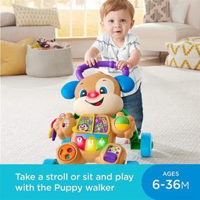 img 3 attached to 🐶 Коляска-ходунки Fisher-Price Laugh & Learn Smart Stages Puppy Walker: Музыкальная игрушка для малышей и малышей, 6-36 месяцев