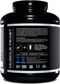 img 2 attached to 🥛 Белок казеина Micellar Casein от Muscle Feast - 100% натуральный, выращенный на пастбище, без гормонов, без сои, медленно усваивающийся европейский казеин Micellar - 20г белка, 88 калорий - без вкуса 4 фунта, 75 порций