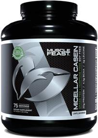 img 4 attached to 🥛 Белок казеина Micellar Casein от Muscle Feast - 100% натуральный, выращенный на пастбище, без гормонов, без сои, медленно усваивающийся европейский казеин Micellar - 20г белка, 88 калорий - без вкуса 4 фунта, 75 порций