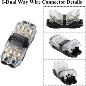 img 2 attached to 🔌 Universal Compact I-Shape Terminals - 15-Pack Low Voltage I Tap Wire Connectors with Toolless Connection - No Wire-Stripping Required - for 18-22 AWG Wiring
