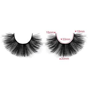 img 2 attached to Calphdiar False Eyelashes: 20mm Mink Lashes - Fluffy Dramatic Volume - 10 Pairs Pack (3D/5D Natural Look)