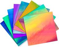 crafts rainbow vinyl sheets - pack of 8, 12x12 inches each - colorful reflective permanent vinyl - suitable for various cutting machines, indoors and outdoors - ideal for car decals and deco stickers logo