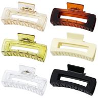 thick hair solution: 6 pack of 4.1 inch big hair claw clips for women and girls with non-slip design logo