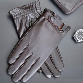 img 2 attached to 🧤 Ultimate Protection: Leather Driving Touchscreen Waterproof Motorcycle Gloves