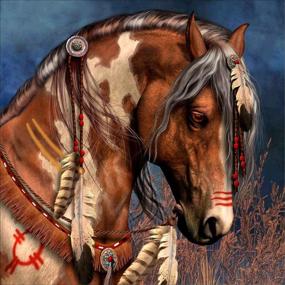 img 4 attached to MXJSUA 5D Diamond Painting DIY Crystal Rhinestone Arts Craft 🎨 Picture Kit Brown Horse 12x12In - Home Wall Decor & Supplies