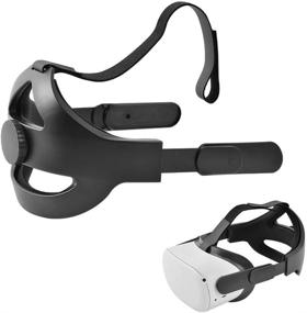 img 4 attached to 🎮 Enhance Oculus Quest 2 Experience with Adjustable Replace Elite Head Strap: Reduce Head Pressure, Balance Weight, and Update Head Band