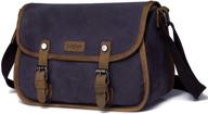 👜 stylish crossbody bag: vaschy vintage leather waxed canvas flap small bag for women logo