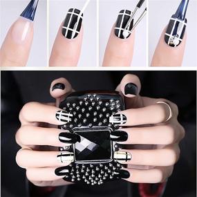 img 3 attached to 💅 Frenshion 8ML Classic DIY 3D Gel Nail Designs Painted Gel Nail Polish, Painting Drawing UV Led Gel Liner Polish Pen Tool, Pull Line Pen for White Nail Art Salon 62