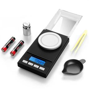 img 4 attached to 📏 JamBer Digital Milligram Pocket Scale: Accurate 0.001g x 50g Weighing for Jewelry, Coins, Reload, and Kitchen - 6 Modes, Calibration Weights, Tweezers, and Weighing Pans Included