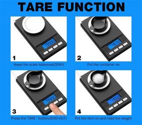 img 1 attached to 📏 JamBer Digital Milligram Pocket Scale: Accurate 0.001g x 50g Weighing for Jewelry, Coins, Reload, and Kitchen - 6 Modes, Calibration Weights, Tweezers, and Weighing Pans Included