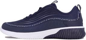 img 3 attached to Nautica Sneakers Walking Shoes Lightweight Joggers Nuray 2 Navy 9 5 Men's Shoes