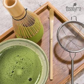 img 2 attached to 🍵 Tealyra - Matcha Kit: Connoisseur Ceremony Start Up Set with Premium Japanese Matcha Powder, Green Bowl, Bamboo Whisk, Scoop, Tray, Holder, and Sifter