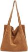 ulisty capacity corduroy shoulder shopping women's handbags & wallets for shoulder bags logo