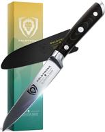 🔪 dalstrong paring knife - 3.5" - gladiator series - german forged high-carbon steel - black g10 handle - sheath included- nsf certified: top-quality precision cutting tool logo