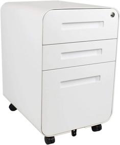 img 4 attached to 🗄️ Bindertek Glide White Steel Locking Mobile File Cabinet for Letter/Legal Size Documents, Assembled - Glide-WH