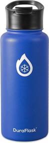 img 3 attached to 💧 DuraFlask Explorer Deep Ocean Blue Water Bottle: 32oz - Vacuum Insulated, Copper Dipped, & 18/8 Stainless Steel - Ideal for Thermal Optimization