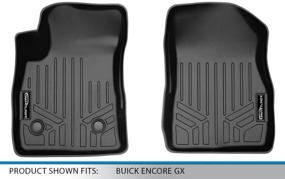 img 1 attached to 🔥 SMARTLINER All-Weather Custom Fit Floor Mats 1st Row Liner Set - Black - Compatible with 2020-2022 Buick Encore GX/ 2021-2022 Chevrolet Trailblazer