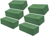 🌸 juvale floral foam block - 6-pack wet foam brick for stunning flower arrangements – green foam for florists, crafters, and home decor – 9x4x3 inches logo