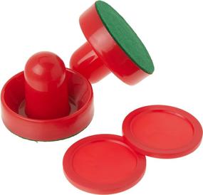 img 3 attached to 🏒 Brybelly Pucks & Paddles - Set of Two 2.5" Air Hockey Paddles & 3.25" Pucks – Replacement Set for Full Size Air Hockey Game Tables