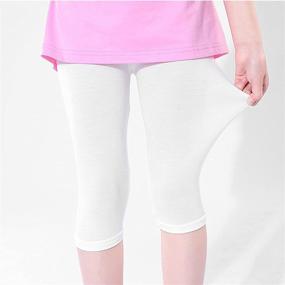 img 3 attached to 👧 Ultimate Comfort and Style: GINFIVE Toddler Girls Capri Leggings 3-Pack