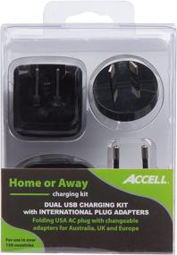 img 1 attached to 🔌 Accell Power International USB Charger - Двойные порты USB (выход 3.4А), Универсальная совместимость с напряжением, Складной дизайн с адаптерами ЕС, Великобритании и Австралии.