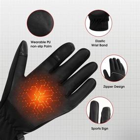 img 3 attached to 🧤 Sn-okylife Winter Gloves for Men and Women - Touch Screen Compatible, Warm and Water Resistant Gloves, Windproof and Thermal for Driving, Running, Cycling, Texting