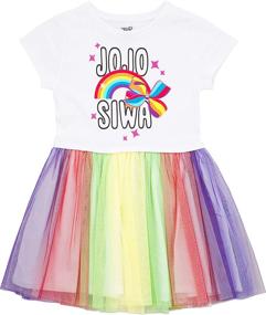 img 2 attached to 🎀 Платье-туту для девочек Nickelodeon JoJo Siwa с фатиновой юбкой