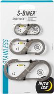 nite ize lsbc-11-r6 s-biner carabiner: assorted stainless steel clips for ultimate utility! логотип