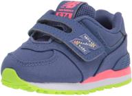 👟 new balance kids' 574 v1 scribble hook-and-loop sneaker logo