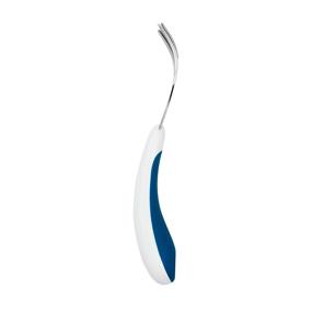 img 1 attached to Convenient On-The-Go Navy Fork and Spoon Set by OXO Tot: Practical and Portable Utensils