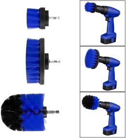 img 2 attached to 🧽 12-Piece Drill Brush Attachments Set for Power Scrubber - Includes Scrub Pads, Buffing Pads, and Extend Long Attachment - All Purpose Cleaning Set for Kitchen and Bathroom Surfaces